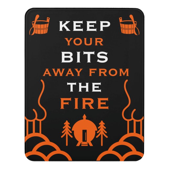 Funny Sauna Accessory Door Sign (Contemporary Vert)