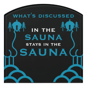 Funny Sauna Accessory Door Sign