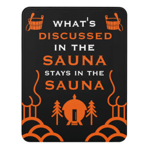 Funny Sauna Accessory Door Sign