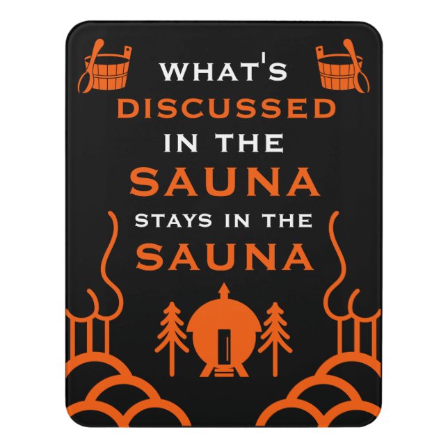 Funny Sauna Accessory Door Sign (Contemporary Vert)