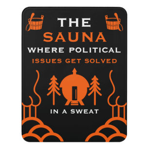 Funny Sauna Accessory Door Sign