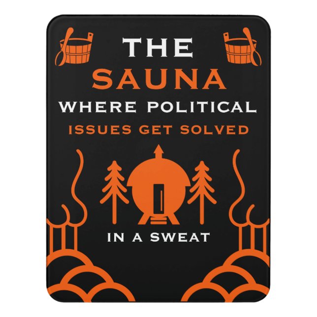 Funny Sauna Accessory Door Sign (Contemporary Vert)