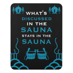 Funny Sauna Accessory Door Sign
