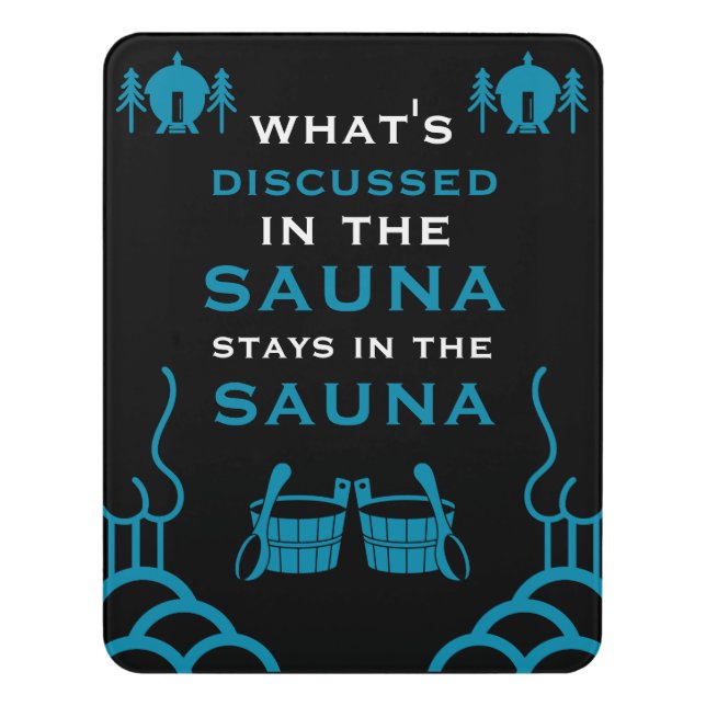 Funny Sauna Accessory Door Sign (Contemporary Vert)