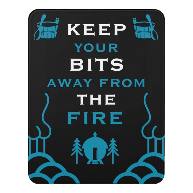 Funny Sauna Accessory Door Sign (Contemporary Vert)