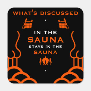 Funny Sauna Accessory Metal Sign