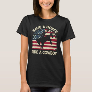 Funny Save A Horse Ride Cowboy-Shirt Men Women Wes T-Shirt
