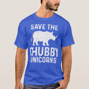 Funny Save the Chubby Unicorns Rhino Vintage T-Shirt