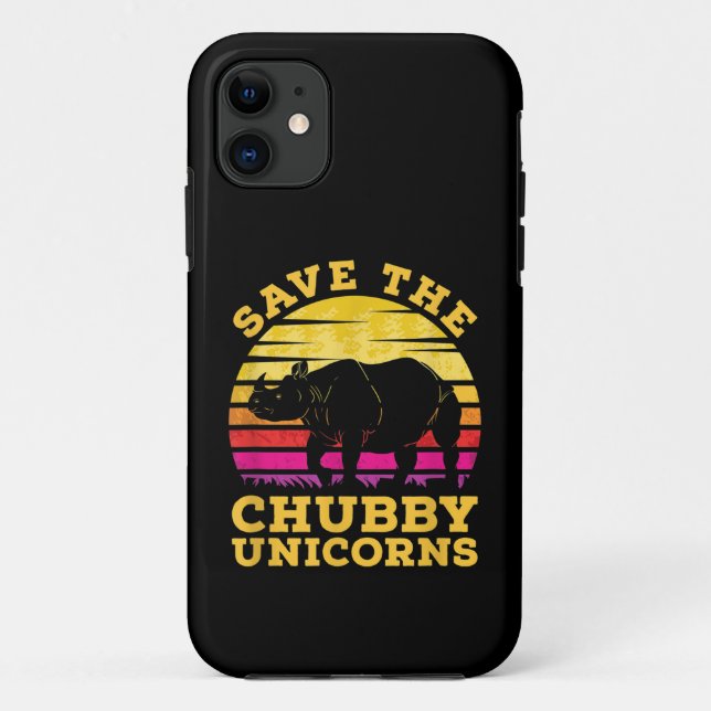 Funny Save The Chubby Unicorns Zoo Keeper Case-Mate iPhone Case (Back)