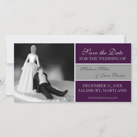 Funny Save The Date Announcements {purple}