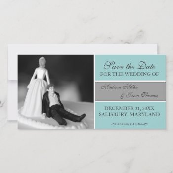 Funny Save The Date Announcements {teal} by lifethroughalens at Zazzle