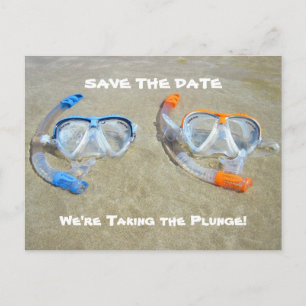 Funny Save the Date Card Beach Wedding
