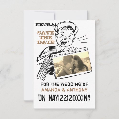 Funny save the date custom photo invitation