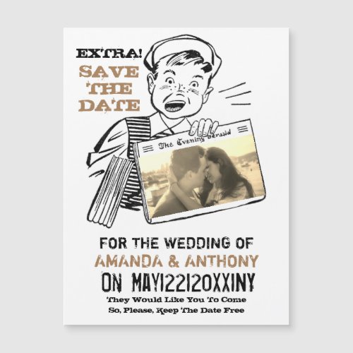 Funny save the date custom photo magnet