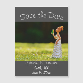 Funny Save the Date Princess Frog
