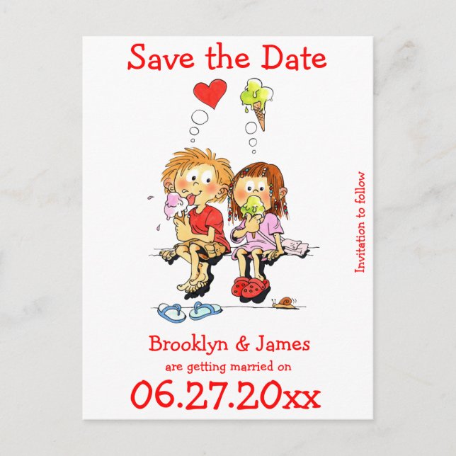 Funny Save The Dates Postcards (Front)
