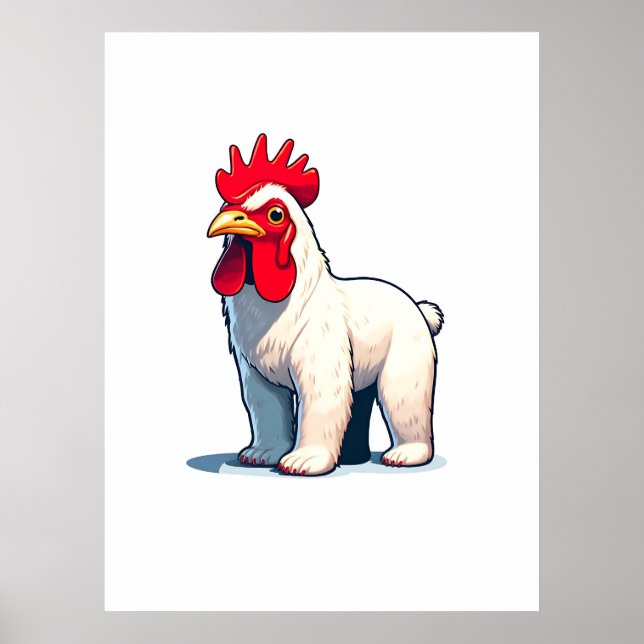 Funny Save The Pollo Bear Wall Art (Front)