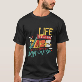 Funny Sax Player Gifts Jazz Music Saxophone T-Shirt