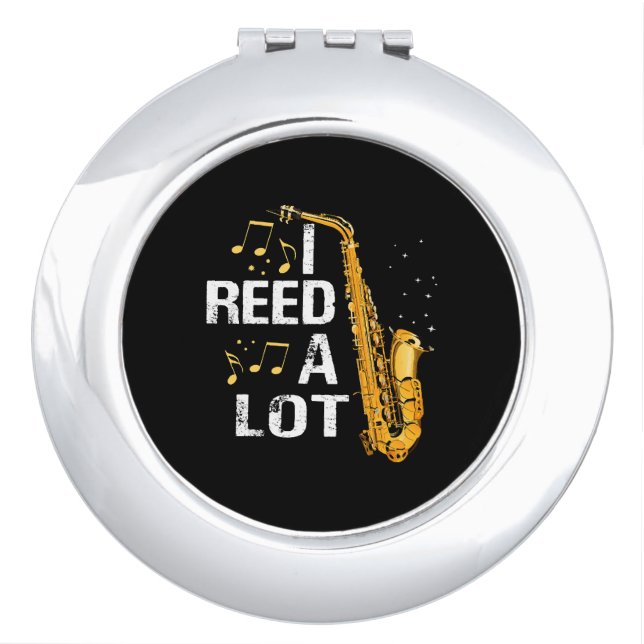 Funny Saxophone Compact Mirror (Front)