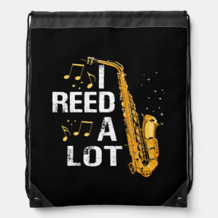 Funny Saxophone Drawstring Bag