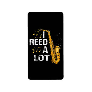 Funny Saxophone Label