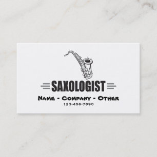 Funny Saxophone Lover's Business Card