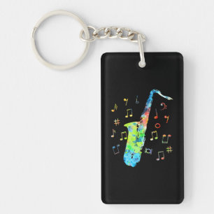 Funny Saxophone Musician Jazz Music Lover Keychain