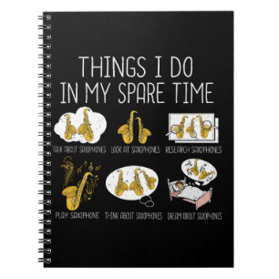 Funny Saxophone Player Gift Men Jazz Music Notebook