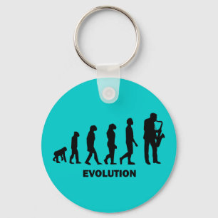 funny saxophone player keychain