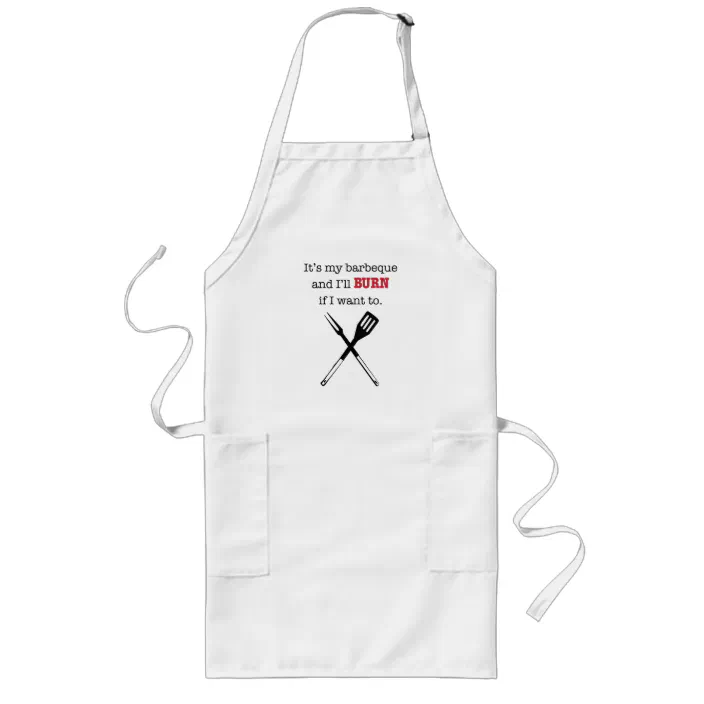 Funny Novelty Apron Kitchen Cooking Flaming Heart 