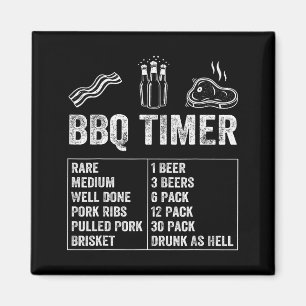 Funny Saying Bbq Timer Beer Grill Dad Barbecue Dri Magnet