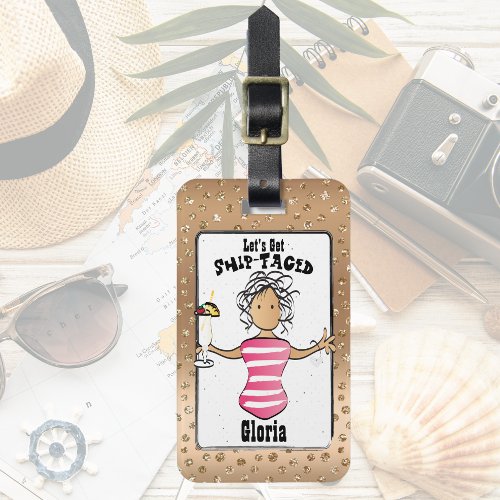Funny Saying Beach Vacation Cruise for Her   Luggage Tag