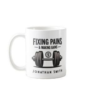 Funny Saying Black and White Physical Therapy Coffee Mug