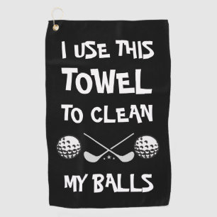 Funny saying Black Golf Towel