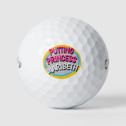 Funny Saying Bright Putter Golf Balls