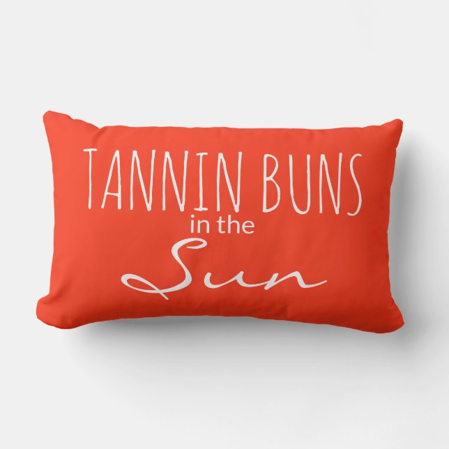 Funny Saying Burnt Orange Outdoor Pillow (Front)