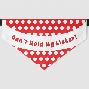 Funny Saying Can't Hold My Licker Pet Bandana Collar