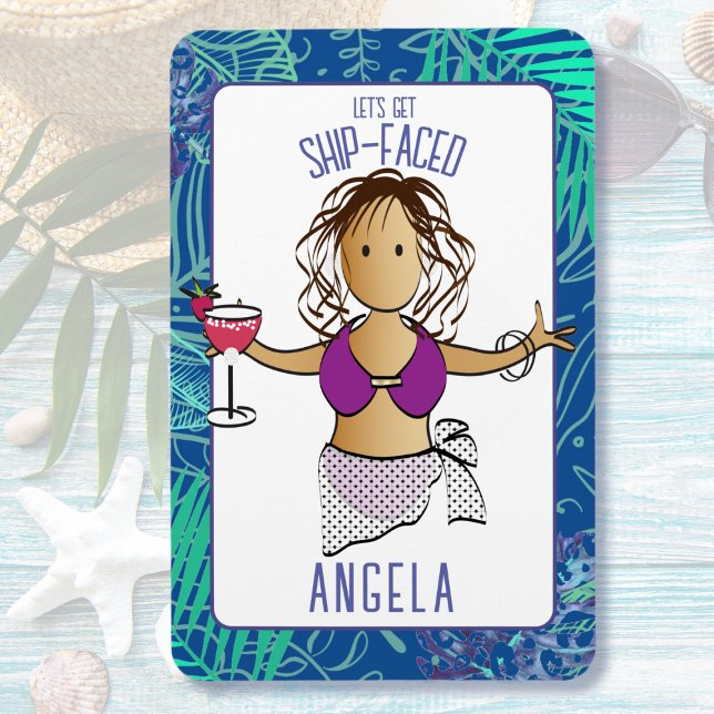 Funny Saying Cartoon Tropical for Her Cruise Door  Magnet (Creator Uploaded)