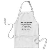 Funny White Apron I'm the Boss Novelty Kitchen Aprons 