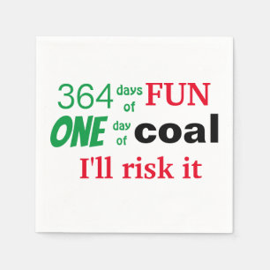 Funny Saying Christmas Coal Napkins