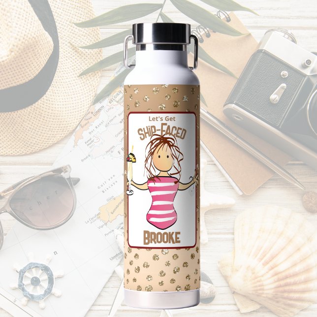 Funny Saying Cruise Vacation For Her Beach Party   Water Bottle (Creator Uploaded)