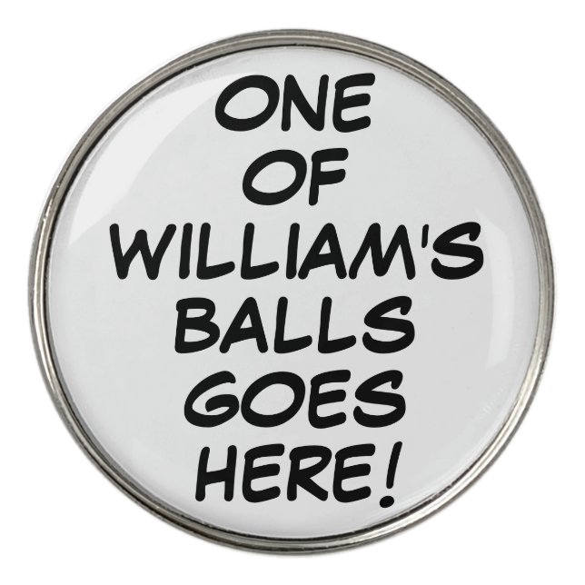 Funny Saying Custom Comic Book Golf Ball Marker (Front)