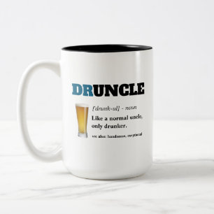 Funny Saying - Druncle Funny Uncle Two-Tone Coffee Mug