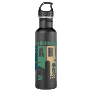 Funny Saying Farmer Agriculture Farm Animal Stainless Steel Water Bottle