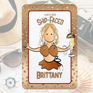 Funny Saying Female Cartoon Cruise Party Girl Magnet