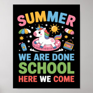 Funny Saying First Day Of School Unicorn Lovers Poster