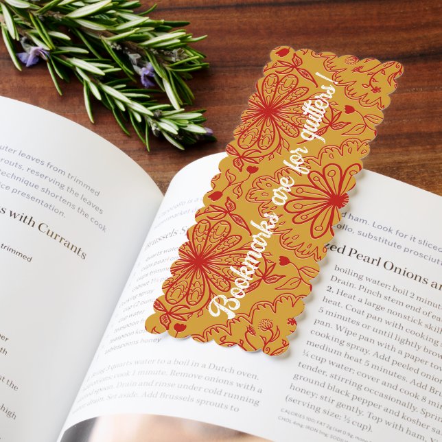 Funny Saying Floral Patchwork Drawing Bookmarks (Book)