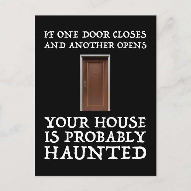 Funny Saying Ghost Hunter Postcard (Front)