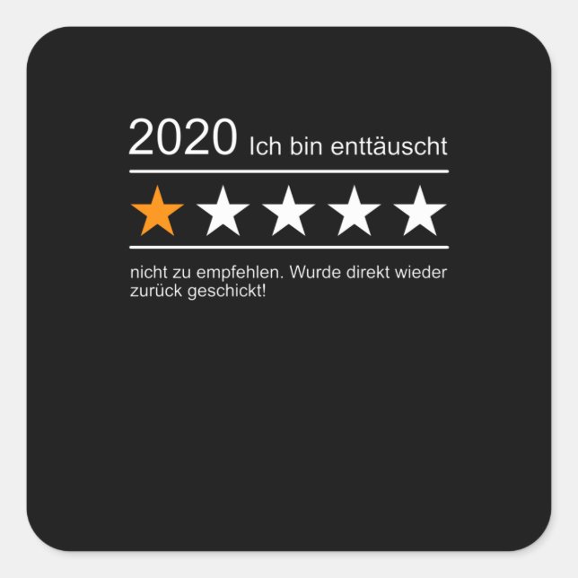 Funny Saying Gift 2020 Square Sticker (Front)