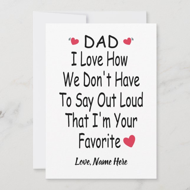 Funny Saying Gift For Dad With Custom Name Holiday Card (Front)